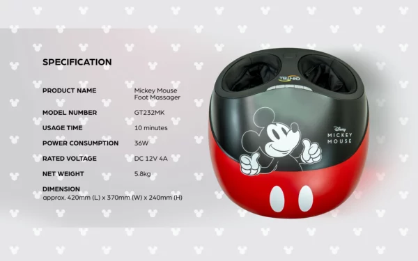 Gintell Mickey Mouse Foot Massager GT232MK - Image 2