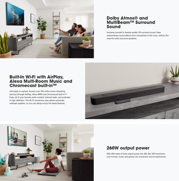 JBL Bar 300 : 5.0-Channel Compact All-in-one soundbar - Image 2